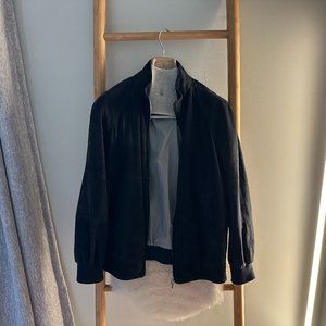 Brunello Cucinelli Suede Navy Jacket
